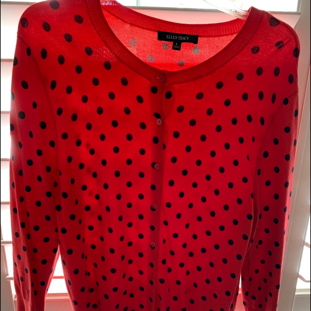Red polka dot sweater